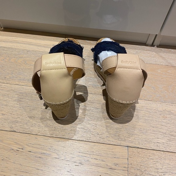 See by Chloe Glyn Leather & Canvas Platform Sandal - Picture 13 of 15